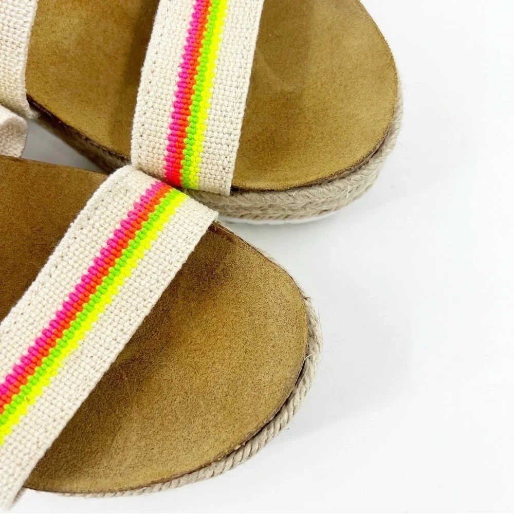 ✅ STEVE MADDEN KIMMIE BRIGHT MULTI - SM REBOOTED PLATFORM ESPADRILLE‎ SIZE 10